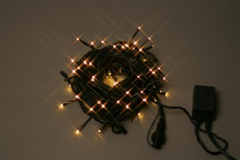 LEDライト50球/コントローラー点滅（ハニーゴールド）/8パターン