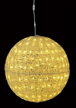 DILI-61069 耐水80cm240球広角型LEDシャンペーングロー立体ボール（常点灯/パワーコード/コネクター/付）  