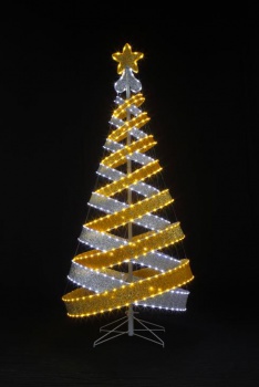 SMDスパイラルツリー90cm(ゴールド&ホワイト) | LEDタワーツリーライト