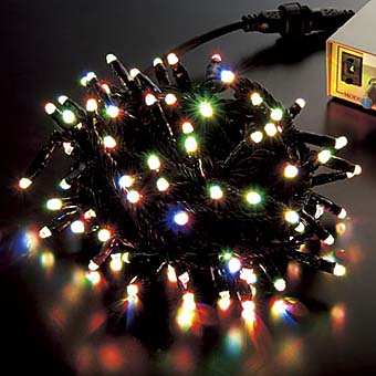 PALI-61064 耐水100球丸型LED-RGBライト/ブラックコード（コネクター付）  