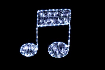 LEDクリスタルストローチューブ音符B（ブルー&ホワイト）  