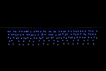 LEDケサランスターカーテンライト（ブルー＆ホワイト）