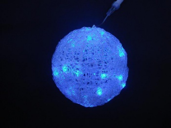 L3D222B LEDクリスタルボールライト20cm青色