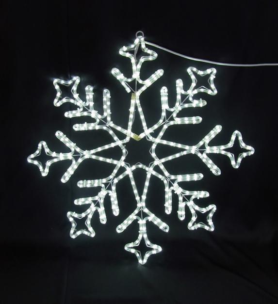 L2DM240 LEDスノーフレーク白 | LED（平面）ライト色々・スノーフレーク・音符・メリークリスマス文字・正月文字等 | イルミの形状から探す  | LEDイルミネーションの通販屋さん