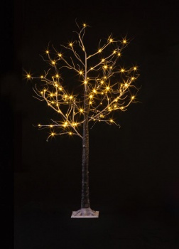 WG-8457 LEDブラウンブランチフロッキーツリー180cm