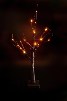 SA-2007BK　LEDブラックツリー60cm（電池式）