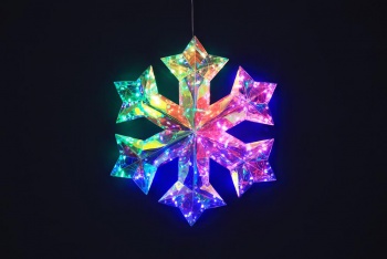 KT-3884　APPスマートLEDスノーフレイクカーテンライト（レインボーフィルム）/クリスマスイルミネーション販売ショップ