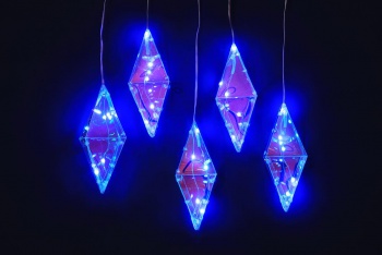 KT-3883　APPスマートLED5連ダイヤモンドカーテンライト/クリスマスイルミネーション販売ショップ