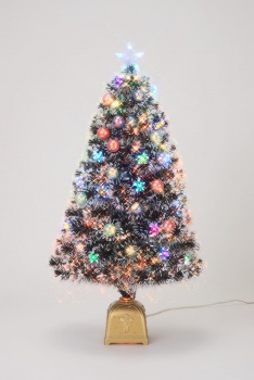 FX-5683　120cmとっても光るスノーチップ付スターグリーンファイバーツリー/クリスマスイルミネーション販売ショップ