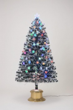 FX-5685　180cmとっても光るスノーチップ付スターグリーンファイバーツリー/クリスマスイルミネーション販売ショップ