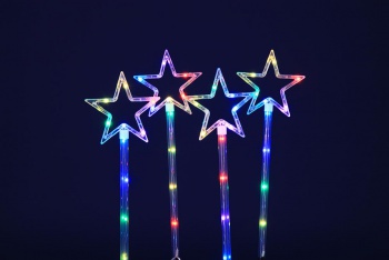 KT-3827　APPスマートLED4連スターガーデンスティック/クリスマスイルミネーション販売ショップ
