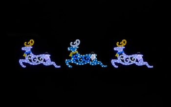 WG-25321 SMDイルミネーション3連トナカイ/クリスマスイルミネーション販売ショップ