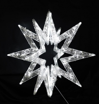 L3D915　フラッシュクロスバースト120cm白/クリスマスイルミネーション販売ショップ