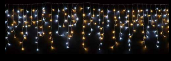 DILI-61505 耐水216球広角型スーパー（Ver.2）LEDホワイトシャンペーンアイスクルライト/クリアコード（パワーコード、コネクター付）/クリスマスイルミネーション販売ショップ 